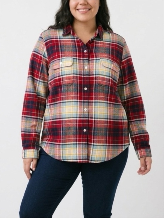 American Eagle Outfitters Tops - American Eagle - Amazingly Soft Plaid Flannel Shirt - Slim Fit - Size XL